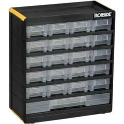 Ironside, Werkzeugkoffer, Klarsicht-Magazin 21 Schubläden 300 x 135 x 335 mm, Kunststoff