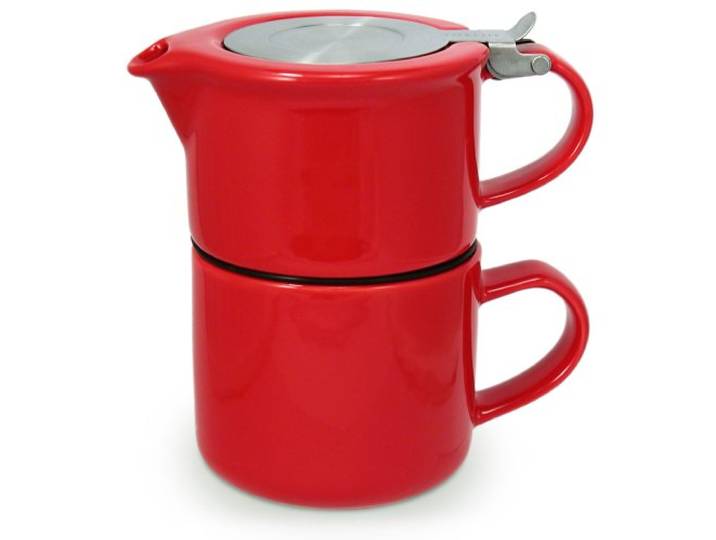 FORLIFE Tea for One mit Teesieb, 400 ml, Rot
