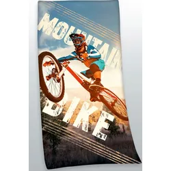 Strandtuch Mountain Bike 70 x 140 cm Baumwolle Beige