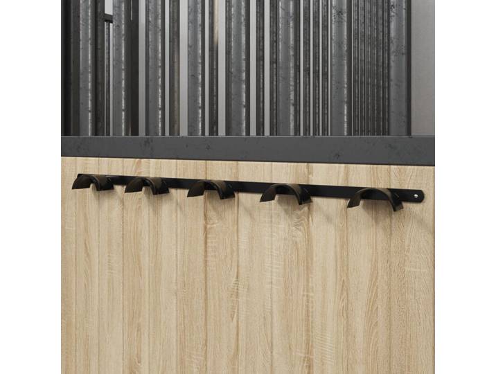 vidaXL Trensenhalter für 5 Trensen Schwarz Eisen