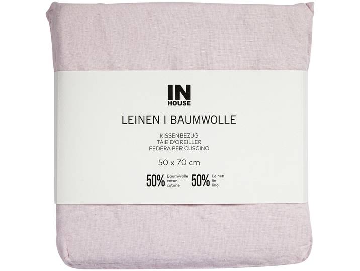 Inhouse Kissen Leinen Fifty-Fifty rose 50x70