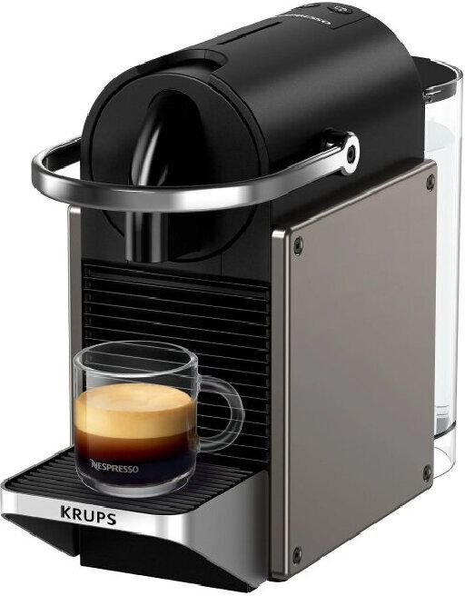 MÁQUINA CAFÉ CÁPSULAS KRUPS NESPRESSO XN306TP3 PIXIE TITÂNIO