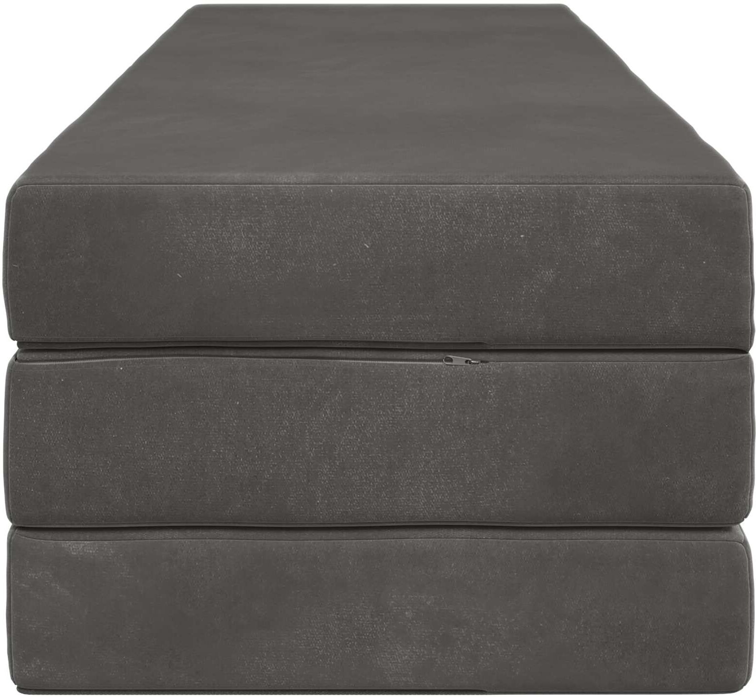 vidaXL Canapé-lit pliable 200 x 67 x 45cm Gris foncé