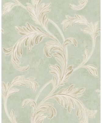 Seabrook Designs Biltmor Acanthus Scrolls Unpasted Wallpaper