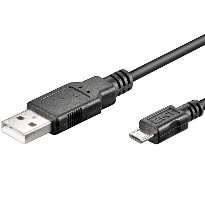 Merkloze USB 2.0 Hi-Speed kabel, USB-A naar Micro-USB, zwart, 60 cm