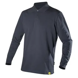 Langarm-Poloshirt "ATLANTIS ORGANIC" - 3XL (DE size: XXL) - Blau