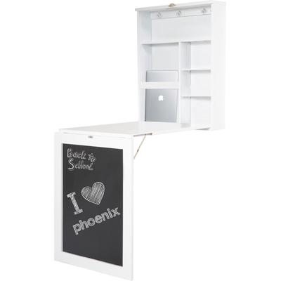 Klapptisch HOME AFFAIRE "York Schreibtisch", weiß (weiß, weiß, weiß), B:75,5cm H:2cm T:60cm, Tische, Klapptisch