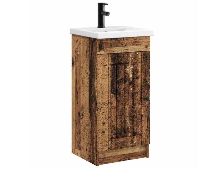 NOUVEAU Meuble de salle de bain avec évier Bois ancien - VIDAXL - Meuble-lavabo &1_26461