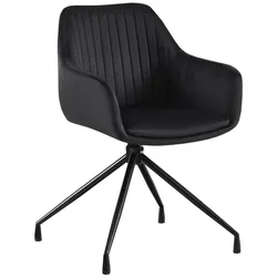 CLP Esszimmerstuhl Welby Samt   Farbe: schwarz, Material: Samt