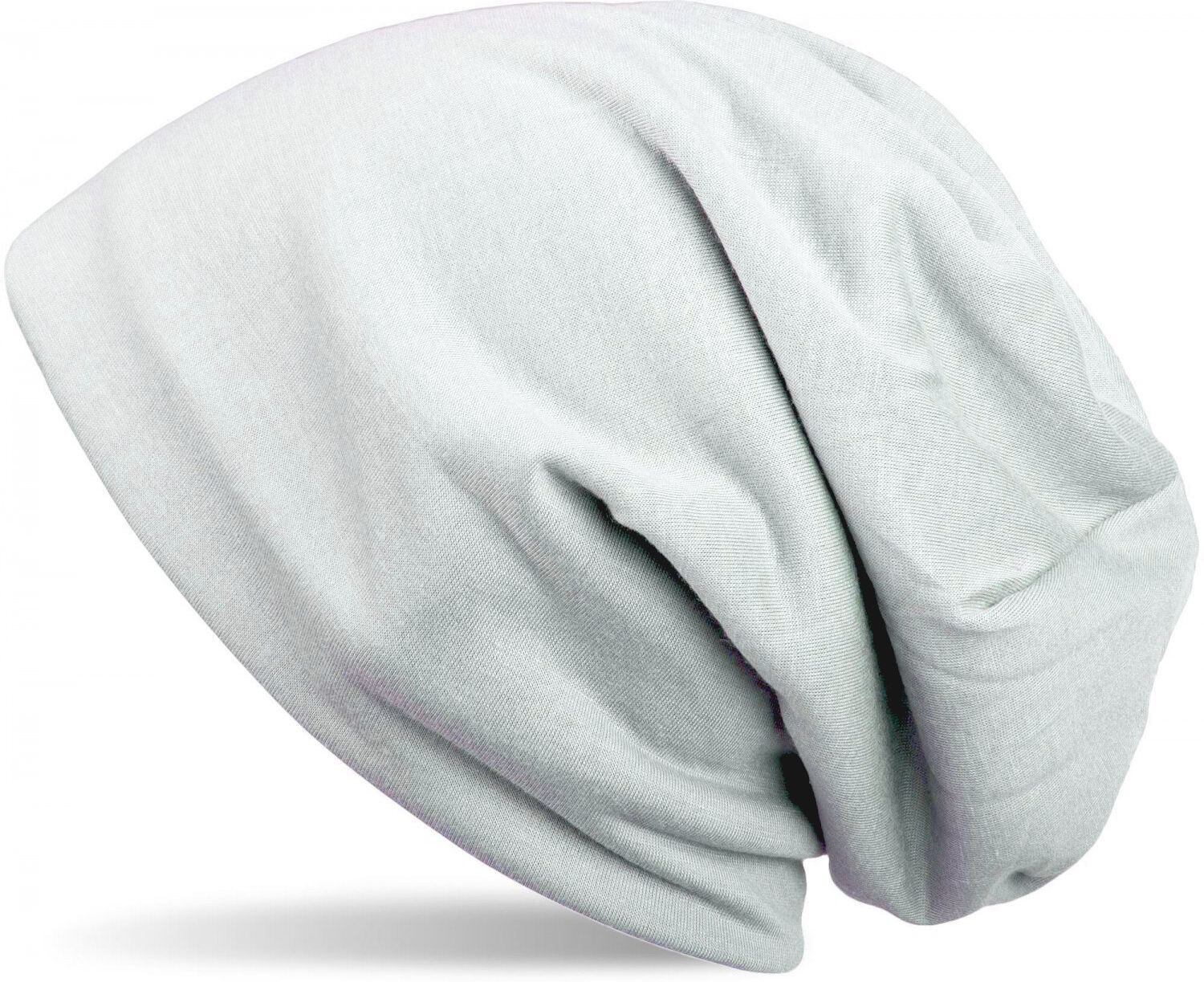 Beanie STYLEBREAKER "Unifarbene Beanie Mütze mit Fleece", Herren, grau (hellgrau), 50% Viskose CV. 50% Polyester PES., Modisch, Mützen Beanie