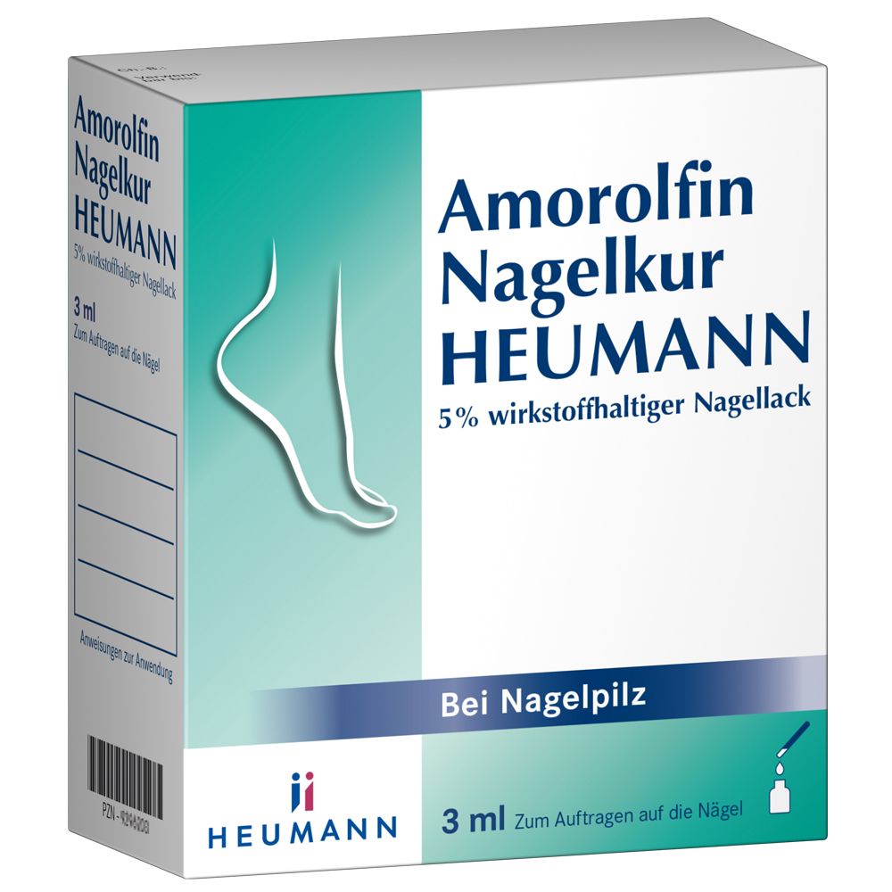Amorolfin Nagelkur Heumann 5% wst.halt.Nagellack 3 ml Wirkstoffhaltiger Nagellack