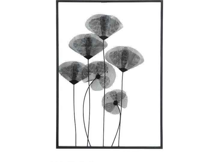 Wanddekoobjekt CASABLANCA BY GILDE Wandrelief Mohn , schwarz, B:50cm H:70cm T:4cm, Metall, Wanddekoobjekte, Wanddekoobjekt
