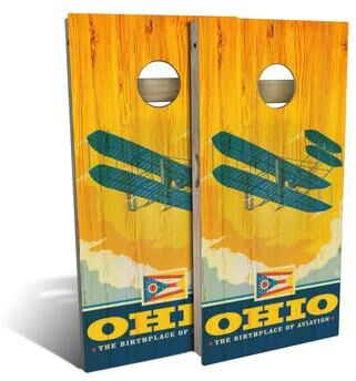 Skip's Garage Ohio State Pride Outdoor Cornhole Board Set