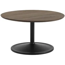 Muuto Soft Couchtisch, Ø 75 cm, eiche dunkel geölt / schwarz