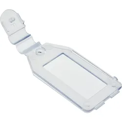 100 Pendelclip mit Klapptasche 38 mm, Kunststoff, transparent
