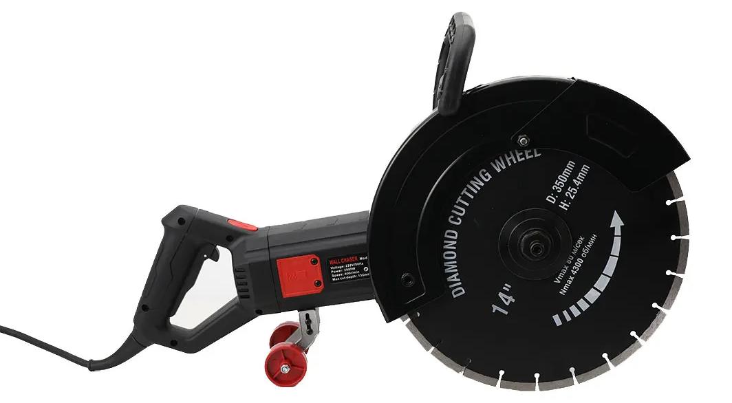 Betonsäge - Elektrische Trennsäge - 3200W Nassschnitt - 35 cm Trennscheibe - Handgeführt - Staubarm - 220V