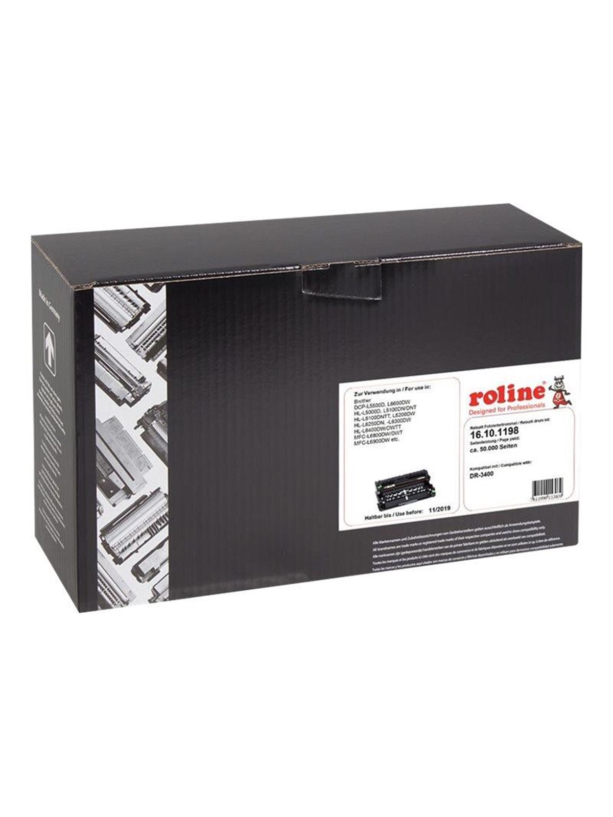 Roline - black - compatible - drum kit (alternative for: Brother DR3400)