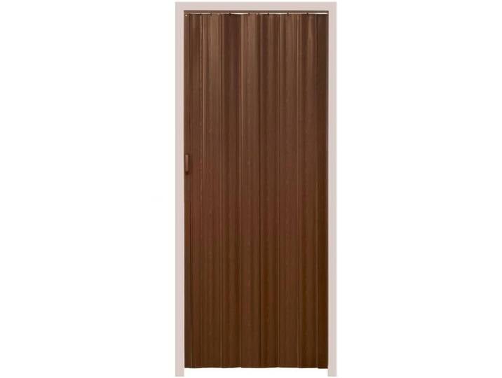 Porte accordéon pliante PVC salle de bain extensible coulissante largeur 80 cm marron 08_0000544