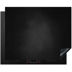 HERDABDECKPLATTE Beton - Schwarz - Grau - Strukturiert - Industriell Herdabdeckung Induktionsfeld 65x52 cm