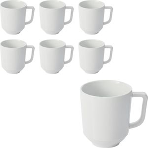 WMF Kaffeebecher Professional Synergy, 350ml, Porzellan, weiß, 6 Stück