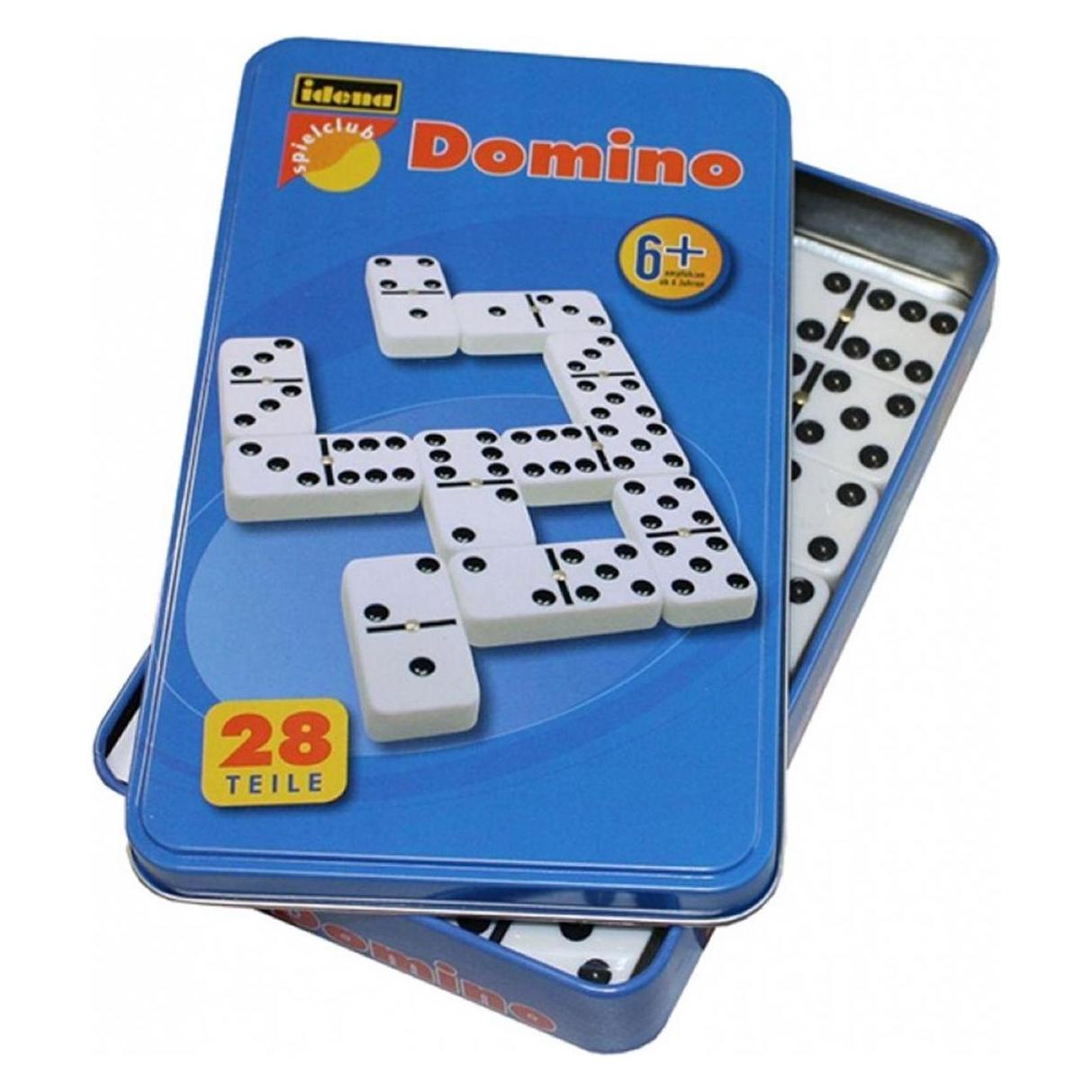 Idena Domino Double Six in Tin Box (Deutsch, 2 - 6 Spieler) (043.6050012)