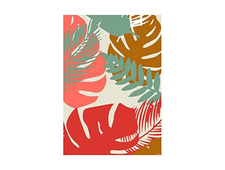 Komar Wandbild - Winter Tropics Black Panther Plants - Größe: 30 x 40 cm - Poster, Kunstdruck, Dekoration, Wohnzimmer, Schlafzimmer, Marvel