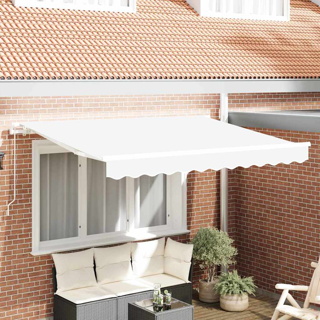 vidaXL Lona de repuesto para toldo para 3x2,5 m Blanco Poliéster Blanco