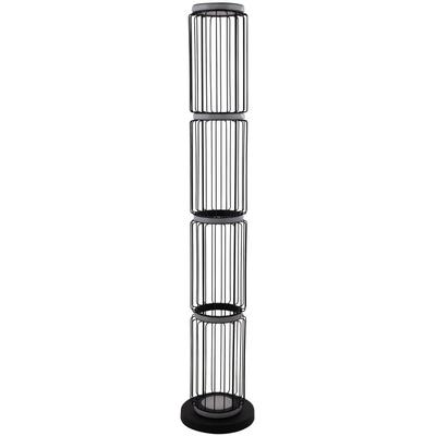 SEARCHLIGHT LED Stehlampe "Stehlampe Circolo, 1-flammig", schwarz (schwarz, weiß und klar), 1, Ø 22cm H: 117cm, 1 Stk., Leuchten, Elegante Optik, LED Stehlampe