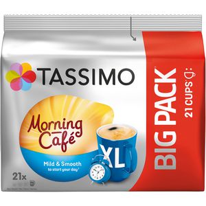 Tassimo Kaffeekapseln Morning Cafe, Mild & Smooth XL, 21 Kapseln