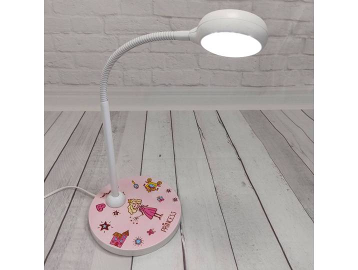 Tafellamp Princess, wit / opaal, Kinderkamer, Tafellamp