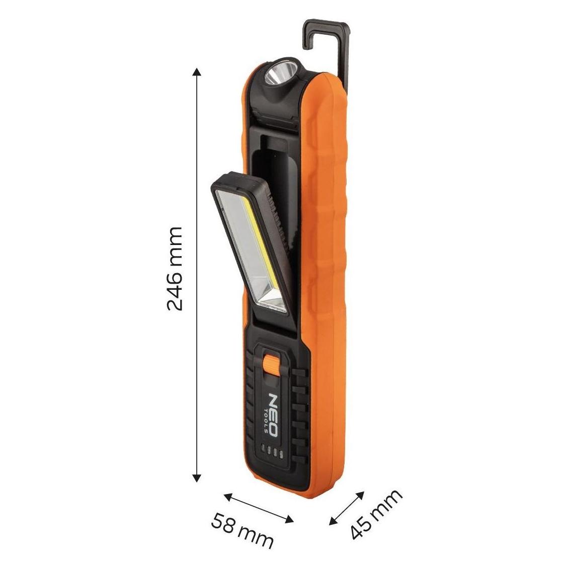 Neo Drahtlose Werkstattlampe 500 lm COB + Sockel + Ladegerät (500 lm) (99-065)
