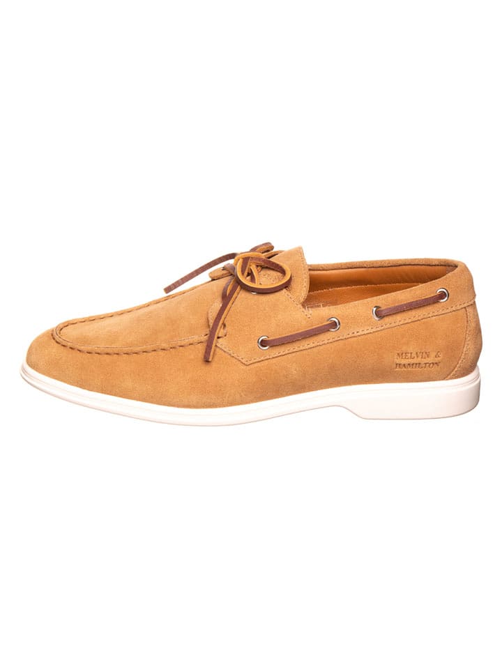 MELVIN & HAMILTON Leder-Slippers in Hellbraun - 40