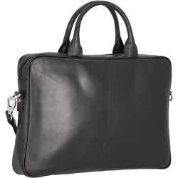 Dermata Aktetas/Schoudertas Leder 2840 Zwart (14.57"), Notebooktasche, Schwarz