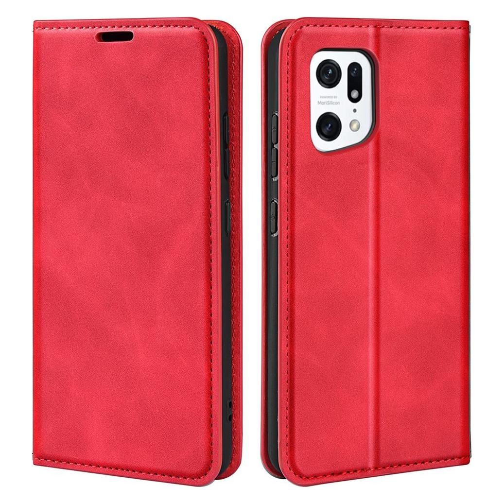 Cover-Discount OPPO Find X5 - Stand Flip Case Hülle rot (Oppo Find X5) (103005877C)