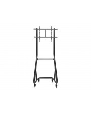 Equip Wagen für Flachbildschirm / Videokonferenzsystem extra stark verriegelbar Kunststoff rostfreier Stahl Aluminium Schwarz Bildschirmgröße: 94-203 cm 37"-80" (650608)