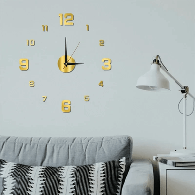 Inspire Essentials LumiGlow Modern 3D Luminous Wall Clock yellow