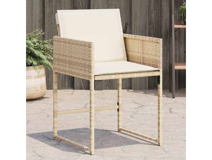 Chaises ergonomiques - Magnifique Chaises modernes de jardin et terrasse avec coussins 4 PCS beige résine tressée 50 5x54x79cm 7