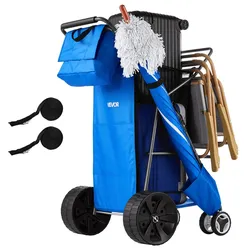 VEVOR Strandwagen mit Vollgummirädern (10 Zoll), Faltbarer Strandtrolley mit Isoliertasche & Schirmhalter, Handwagen (75 kg Belastbar) für bis zu 4 Strandstühle, Strandkarre Ideal für Camping & Angeln