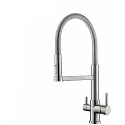 Wasserhahn 3in1 Gloria | massiver Edelstahl