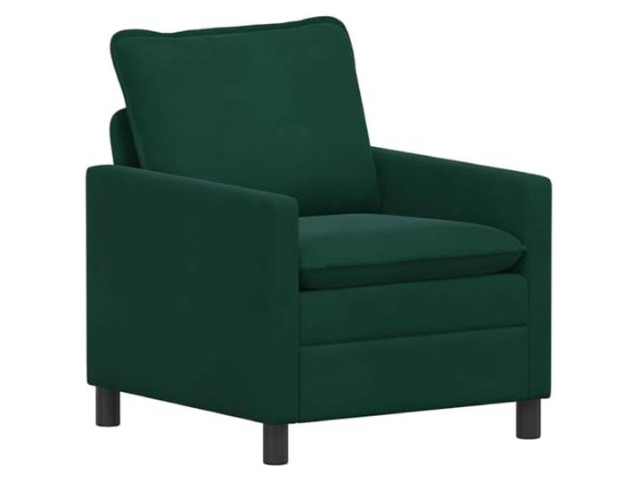 KTHLBRH 2-teiliges Sofa-Set aus Samt, dunkelgrün Robustes Metallgestell, doppellagige Kissen, modernes lineares Design