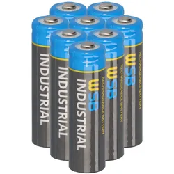 8x WSB Industrial IFR 14500 AA Solar Akku LiFePO4 3,2V 600mAh