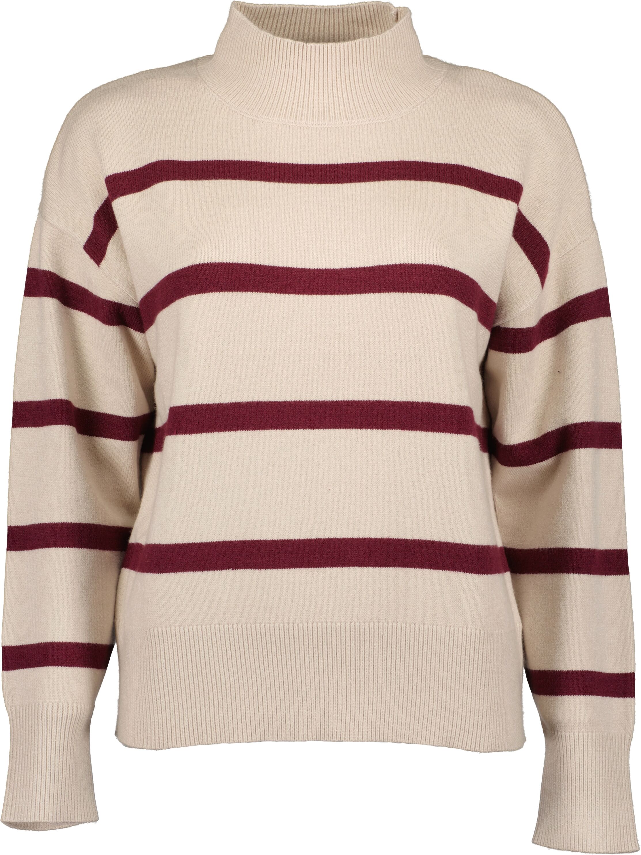 Strickpullover BLUE SEVEN "Rollkragenpullover", Damen, Gr. 38, beige (0430, kiesel), 50% Viskose, 28% Polyester, 22% Polyamid, normal, ohne Ausschnitt, Pullover Strickpullover 0430, kiesel 38