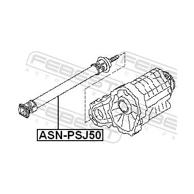 FEBEST Gelenkwelle, Achsantrieb ASN-PSJ50 für NISSAN