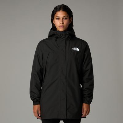 Regenmantel THE NORTH FACE "Antora Regenparka für Damen", Damen, Gr. XS, schwarz (tnf schwarz), Obermaterial: 100% Polyester, Mäntel, mit DryVent™-Technologie, dreiteilige, verstellbare Kapuze