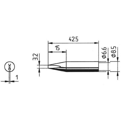 Ersa 842 ED Lötspitze Meißelform Spitzen-Größe 3.2mm Inhalt 1St.
