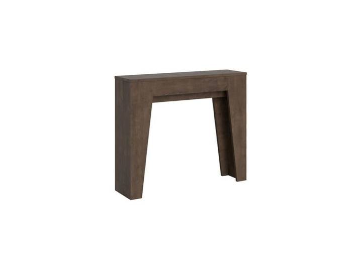 Console extensible - NARROW - Noyer - 181 cm - 8 places - Mélamine
