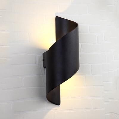 Friendly Fresh Finds Modern LED Outdoor Wall Light Up Down Waterproof Sconce black cool White(5500 7000k)