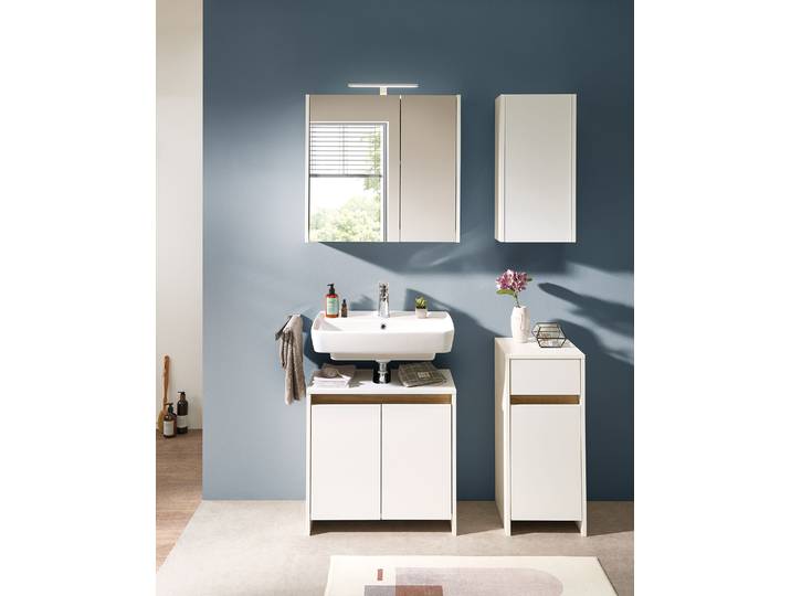 Meuble bas 32 x 74 x 32cm Blanc/Blanc mat