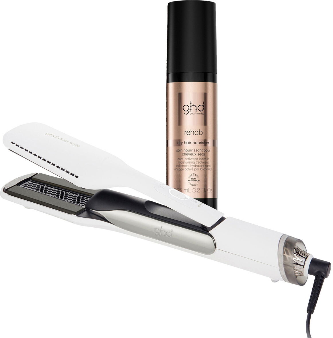 ghd Air Styler white + rehab dry (95ml) Set
