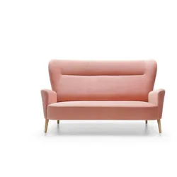 BETTSOFA RYZE Rosa Velours-Stoff